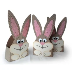 Osterkörbchen|Die Bunte Pforte Hase Mini-Osternest, kleine Geschenkbox als Mini-Osterkörbchen oder Mitbringsel zum Osterfest