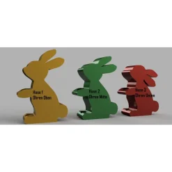 Best Hase Reagenzglas, Kunstblumen, 3D Druck, Glück Dekoration, Valentinstag Geschenk, Hochzeit Tischdeko,Romantische Vasen, Osterdeko