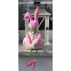 Discount Hase 'Rosa' Kantenhocker Osterhase, Unikat Osterhasen