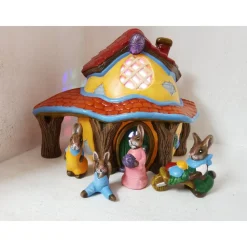 Best Hasen Haus aus Keramik zum Beleuchten Osterhasen