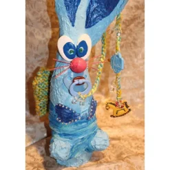 Geldgeschenke|Susanne Hiebl...die etwas andere Art! Hasenfigur BABY-BUNNY handgefertigte Künstler-Figur Osterdeko Geschenk zur Geburt Geldgeschenk Osterhase