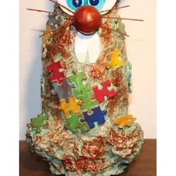 Clearance Hasenfigur PUZZLEHASE handgefertigte Künstler-Figur Geschenk für Puzzlefans Geldgeschenk zu Ostern Osterhase Osterdeko Osterhasen
