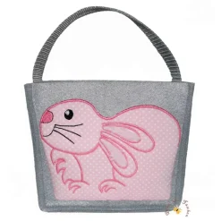 Clearance Hasentasche Besticktes Osterkörbchen Motiv Ostertasche Osternest Filztasche Kinder Stofftasche Utensilo Geschenktasche Osterkörbchen