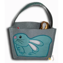 Best Hasentasche Besticktes Osterkörbchen Ostertasche Osternest Filztasche Kinder Stofftasche Utensilo Geschenktasche Osterkörbchen