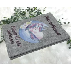 Best Hausaufgabenheft Hülle Filz Einhorn Mond Grundschule Schulheft Schutzhülle Umschlag Geschenkidee Einschulung Kinder Einschulung