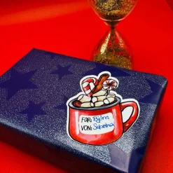 Outlet Heiße Schokolade Geschenketikett Vinylsticker | beschriftbarer Weihnachtsaufkleber X-Mas Sticker & Aufkleber