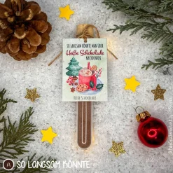 Hot Heiße Schokolade im Reagenzglas aus echter Schweizer Schokolade, Weihnachtsgeschenk, Wichtelgeschenk Weihnachtsgeschenke