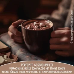 Hot Heiße Schokolade im Reagenzglas aus echter Schweizer Schokolade, Weihnachtsgeschenk, Wichtelgeschenk Weihnachtsgeschenke
