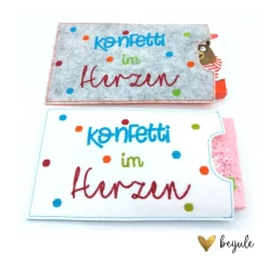 Helau! Hülle für die Schokoladen mit Pappkarton Deko