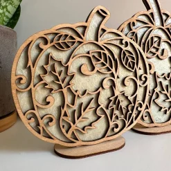 Herbst|Heerings Craft Cottage Herbst Deko Kürbis aus Holz, Herbstdeko, Serviettentechnik