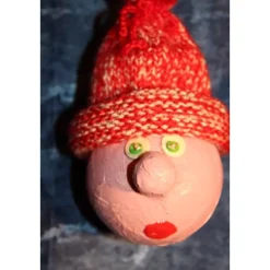 Hot Herbstdeko KUGELWICHTEL QUASTE 2er Set Handgemachte Wichtel aus Kunststoffkugeln für Deine Herbst- oder Winterdekoration Herbst