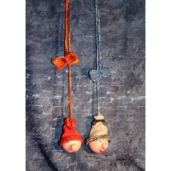 Herbst|Susanne Hiebl...die etwas andere Art! Herbstdeko KUGELWICHTEL SCHLEIFERL 2er Set Handgemachte Wichtel aus Kunststoffkugeln für Deine Herbst- oder Winterdekor