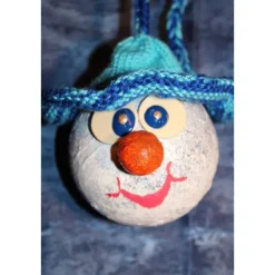 Herbst|Susanne Hiebl...die etwas andere Art! Herbstdeko SCHNEEMANN und KUGELWICHTEL 2er Set Handgemachte Hängedek aus Kunststoffkugeln für Deine Winterdeko
