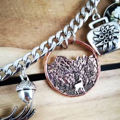 Trachtenschmuck|Tinas Schmucktruhe Herren-Charivari , Trachtenschmuck, 1- reihig, Bertl