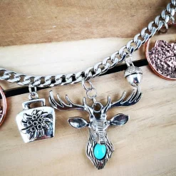 Trachtenschmuck|Tinas Schmucktruhe Herren-Charivari , Trachtenschmuck, 1- reihig, Bertl