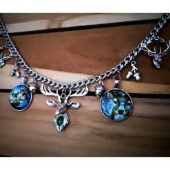 Trachtenschmuck|Tinas Schmucktruhe Herren-Charivari , Trachtenschmuck, 1- reihig, Hirsch