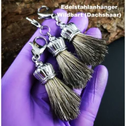 Outlet Herren-Charivari aus Edelstahl, Trachtenschmuck, 1- reihig, Hirsch Trachtenschmuck