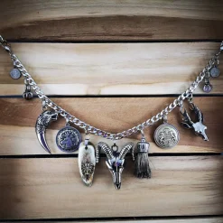 Trachtenschmuck|Tinas Schmucktruhe Herren-Charivari aus Edelstahl, Trachtenschmuck, 1- reihig, Jäger