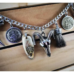 Trachtenschmuck|Tinas Schmucktruhe Herren-Charivari aus Edelstahl, Trachtenschmuck, 1- reihig, Jäger