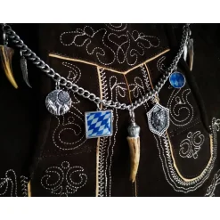 Trachtenschmuck|Tinas Schmucktruhe Herren-Charivari aus Edelstahl, Trachtenschmuck, 1- reihig, Johann