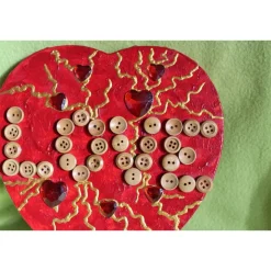 Kunst|Susanne Hiebl...die etwas andere Art! Herzbild LOVE Valentinstag Geschenk  zu Muttertag Acrylbild Collage Bild auf Keilrahmen Herz Liebeserklärung