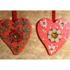 Best Herzen aus Holz HERZERLDUO ROT 2er-Set Valentinsgeschenk Muttertagsgeschenk Hängedeko Geburtstagsgeschenk Valentinstagsgeschenke