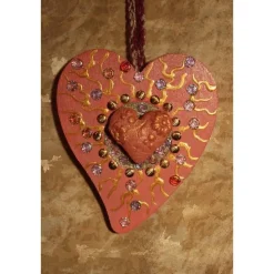 Clearance Herzen aus Holz HERZERLDUO ROSA 2er-Set Valentinsgeschenk Muttertagsgeschenk Hängedeko Geburtstagsgeschenk Valentinstagsgeschenke