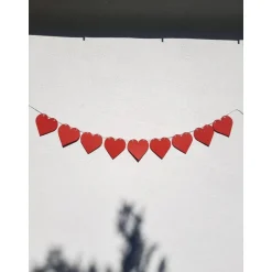 Hochzeitsdeko|TiJaPapierDeko Herzgirlande Girlande mit Herzen Hochzeit Liebe Dekoration Love aus hochwertigem Karton