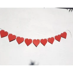 Hochzeitsdeko|TiJaPapierDeko Herzgirlande Girlande mit Herzen Hochzeit Liebe Dekoration Love aus hochwertigem Karton