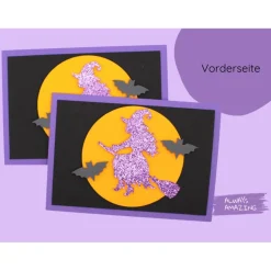 Clearance Hexen Einladungskarten Bastelset | Hexe | Hexen Geburtstag | Halloween Hexe | Halloween Einladungskarten Kinder Einladungskarten