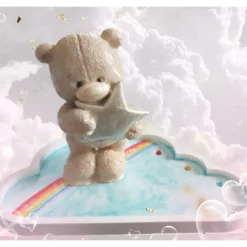 Himmelsbote der Liebe - Einzigartiger Sternenteddy mit Wolke Gedenksteine