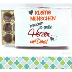 Danksagungskarten|beijule Hülle für Haselnusspralinen