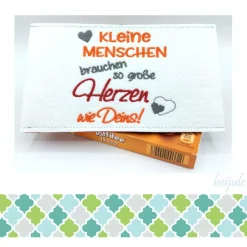 Danksagungskarten|beijule Hülle für Haselnusspralinen