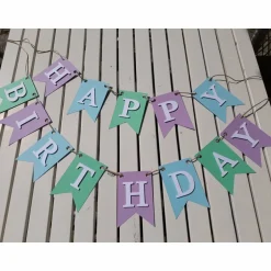 Dekoration|TiJaPapierDeko Hochwertige Girlande zum Geburtstag Happy Birthday Wimpelkette aus Papier auf Wunsch personlisiert mit eigenem Namen