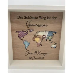 Clearance Hochzeit Geldgeschenk weltkarte, Hochzeitstag, weg zusammen, Hochzeitsgeschenk ,Geldgeschenk, Geburtstagsgeschenk, holz Geldgeschenke