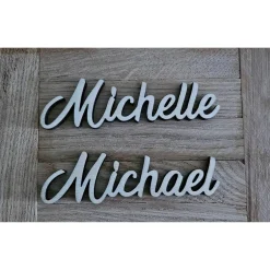 Clearance Hochzeit Tischkarten Platzkarten aus Holz personalisiert – Namenskarten für Hochzeit, Taufe, Geburtstag, Kommunion Hochzeitsdeko