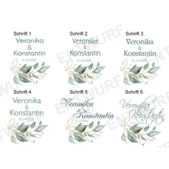 Sale Hochzeit Willkommensschild Salbei II personalisierbar Hochzeitsdeko