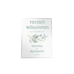 Sale Hochzeit Willkommensschild Salbei II personalisierbar Hochzeitsdeko