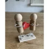 Clearance Hochzeits Figuren mit Herz, Holzfiguren, Liebes Geschenk Geschenke