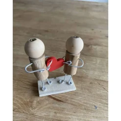 Clearance Hochzeits Figuren mit Herz, Holzfiguren, Liebes Geschenk Geschenke