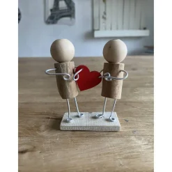Clearance Hochzeits Figuren mit Herz, Holzfiguren, Liebes Geschenk Geschenke