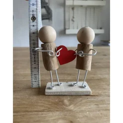 Clearance Hochzeits Figuren mit Herz, Holzfiguren, Liebes Geschenk Geschenke