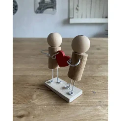Clearance Hochzeits Figuren mit Herz, Holzfiguren, Liebes Geschenk Geschenke