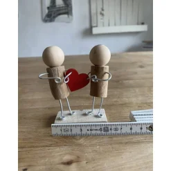 Geschenke|Schlüter Home Design Hochzeits Figuren mit Herz, Holzfiguren, Liebes Geschenk
