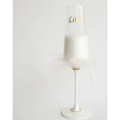 Clearance Hochzeitsaccessoires Hochzeitsgläser Sektgläser Sektglas Hochzeitskerzen Brautaccessoires Flöte mit Namen Strasssteinen Hochzeitsdeko