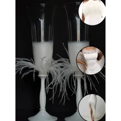 Clearance Hochzeitsaccessoires Hochzeitsgläser Sektgläser Sektglas Hochzeitskerzen Brautaccessoires Flöte mit Namen Strasssteinen Hochzeitsdeko