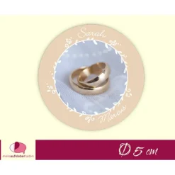 Einladungskarten|meinAufkleberladen Hochzeitsaufkleber | Eheringe & Blumenornament