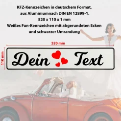 Best Hochzeitsauto Deko Kennzeichen Hochzeit mit Namen Hochzeitskennzeichen selbst gestalten Motiv Schloss Hochzeitsdeko