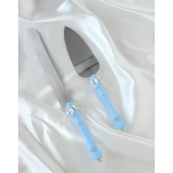 Clearance Hochzeitsdeko Hochzeitsgläser Sektgläser Hochzeitskerzen Brautaccessoires mit Namen Tortenmesser Tortenheber  weiß blau Hochzeitsdeko