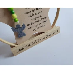 Outlet Hochzeitsdeko oder Geschenk für Schulkind / Erinnerung an Verstorbene / Stern im Ring mit Engel / Einschulungsgeschenk Kinder Einschulung